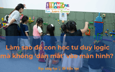 Trẻ em học lắp ráp bằng bộ trò chơi